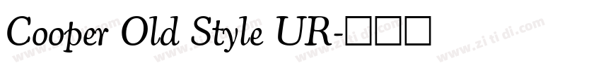 Cooper Old Style UR字体转换